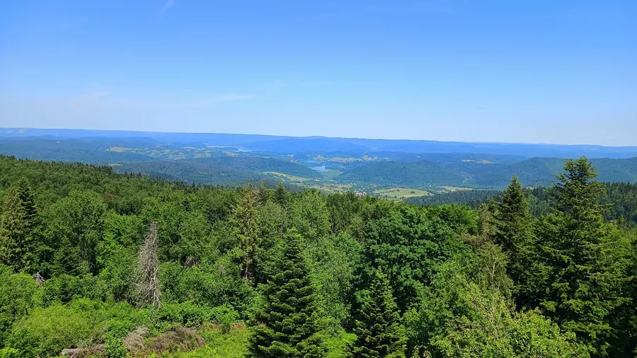 Widok z wieży na Korbani